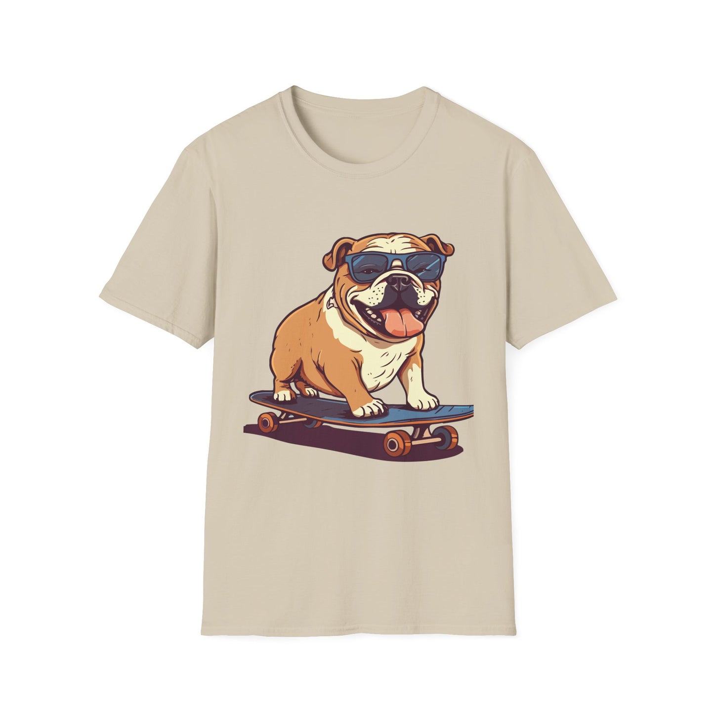 Cool Skateboarding Bulldog